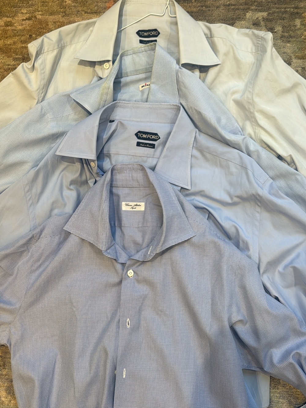 Tom Ford Men's Light Blue Dress Shirt - Classic Spread Collar